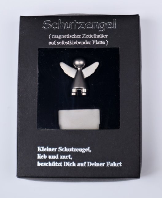 Anděl magnet do auta stříbrný