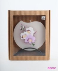 Svíčka s motivem Orchidej fialová