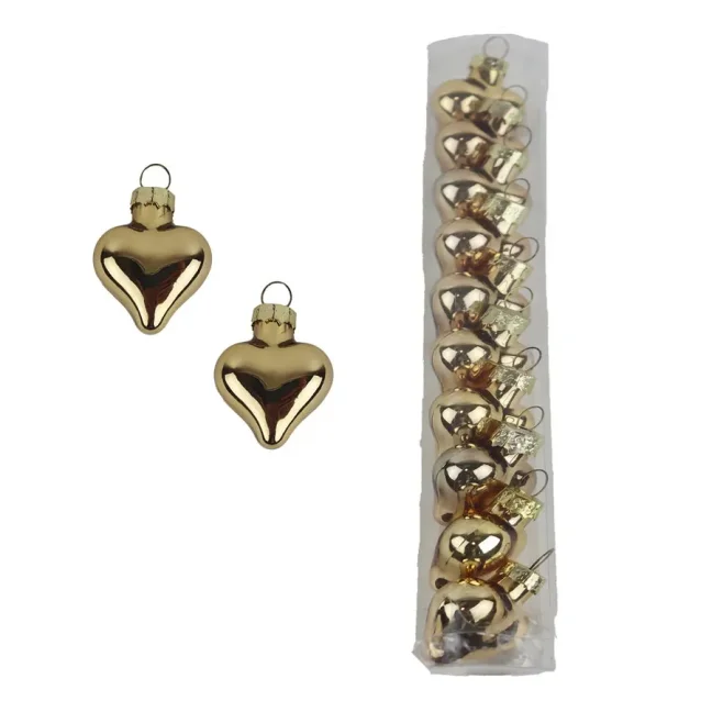 Baňka srdíčka k zavěšení 10 ks