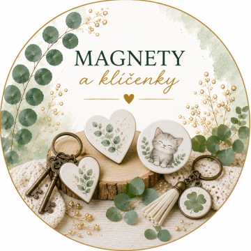 Magnety a klíčenky - Skladem