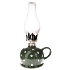 Petrolejová lampa zelená