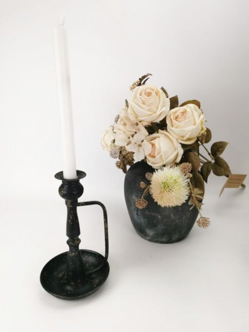 Svícen černý rustik