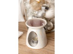 Aromalampa keramická bílá perleť