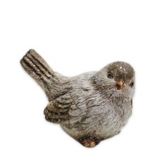 Ptáček hnědý se třpytkami