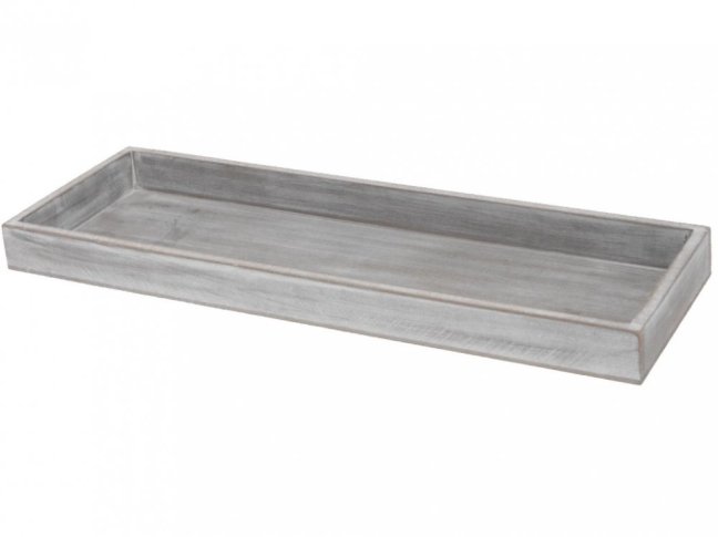 Tác dřevo 140x400 mm šedá